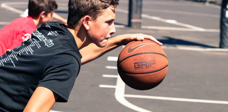 Snow Valley Basketball Camp California Header Outdoor Dribbling Drill