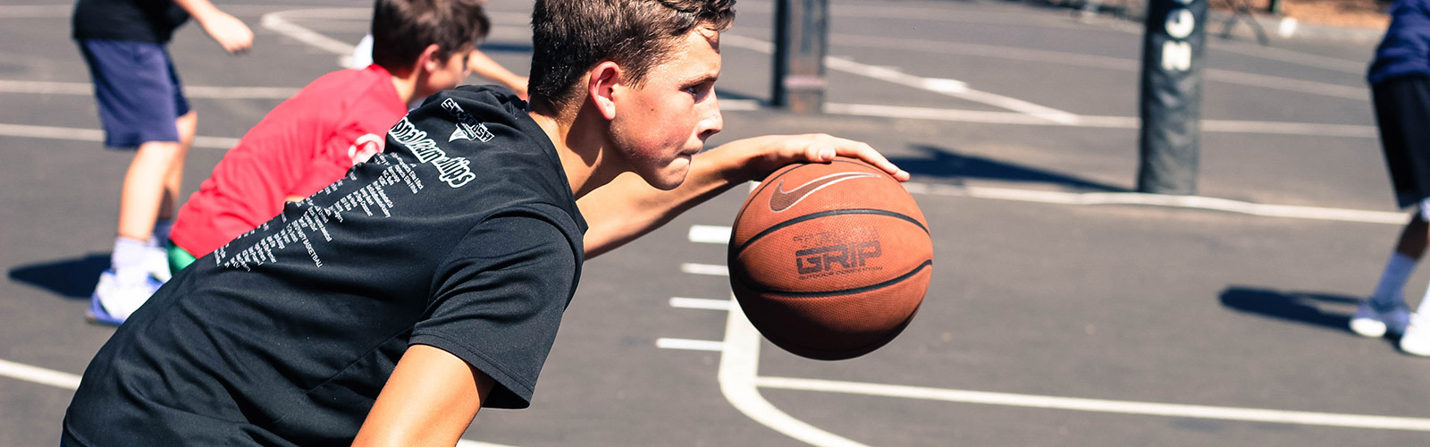 Snow Valley Basketball Camp California Header Outdoor Dribbling Drill